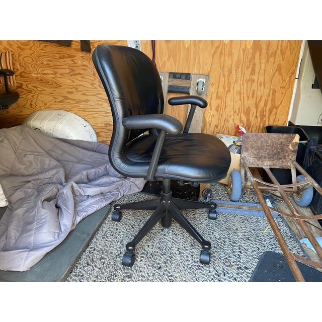 American Vintage Herman Miller Equa Leather Office Chair For Sale - Image 3 of 10