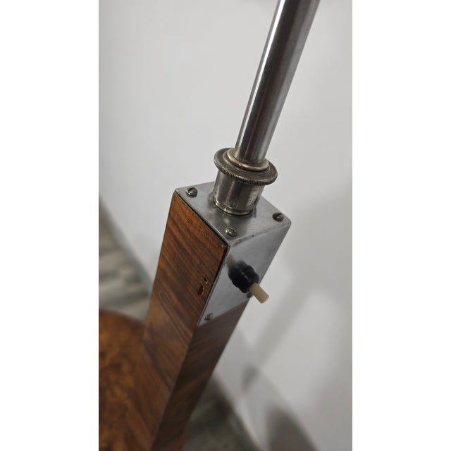 Art Deco Floor Lamp in Wood For Sale - Image 12 of 13