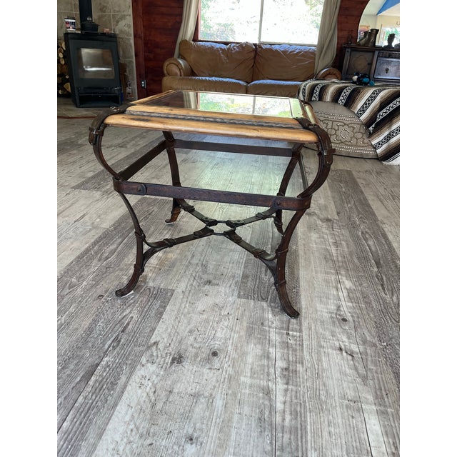 Bring the timeless elegance of French modernism and heritage horse country into your home with this stunning Jacques Adnet...