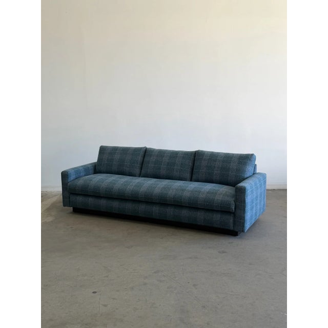 Mid-Century Modern Milo Baughman Tuxedo Style Sofa For Sale - Image 3 of 13