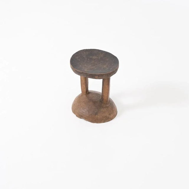 Wood Vintage African Tribal Stool, 1950s For Sale - Image 7 of 17