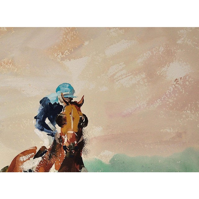 John Rattenbury Skeaping, A Three Horse Race, 1963, Gouache & Watercolor, Framed For Sale - Image 7 of 18