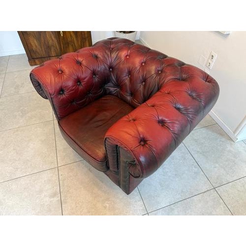 Animal Skin Chesterfield Club Armchair in Leather For Sale - Image 7 of 18