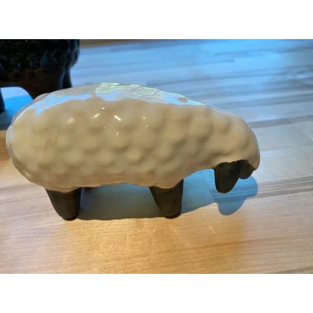 Global Views Global Views Ceramic Sheep Figurines- Set of 3 For Sale - Image 4 of 7
