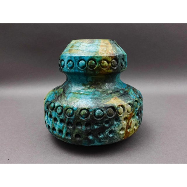 Mid-Century Modern Alvino Bagni Italy for Raymor Sea Garden Mid-Century Modern Art Pottery Vase For Sale - Image 3 of 9