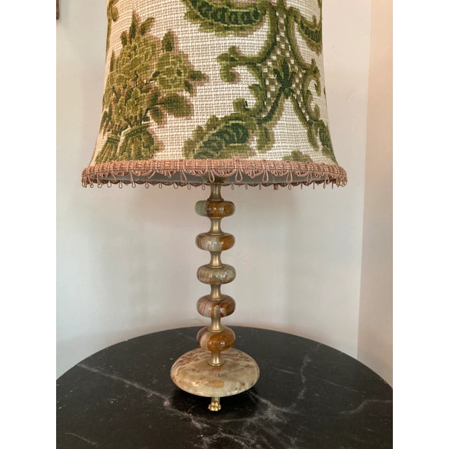 1970s Jade Lamp With Custom Shade For Sale - Image 12 of 13