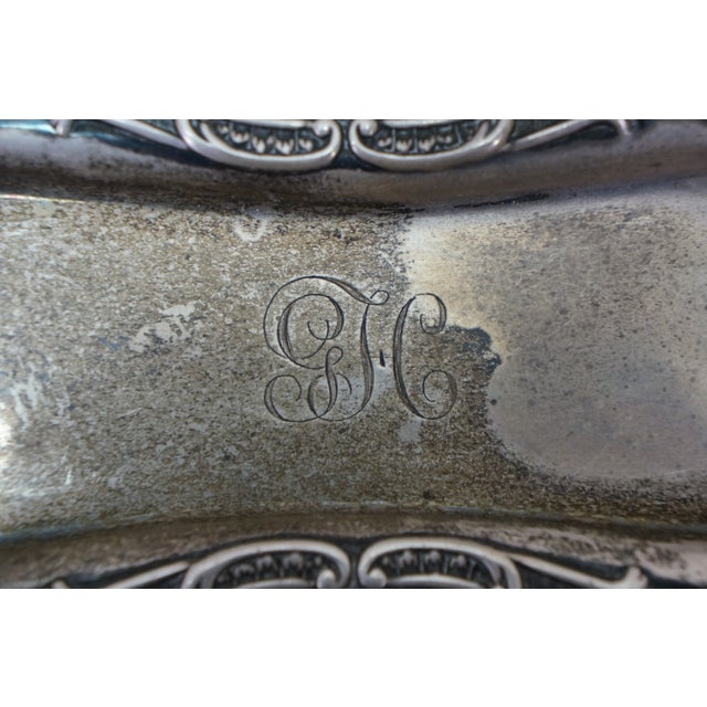 Antique Art Nouveau Duhme & Co Sterling Silver 925 Pin Tray Dish 44g 5.5" For Sale - Image 10 of 11