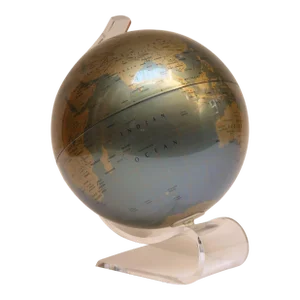 Vintage Diamond Marquise Globe on Lucite Stand by Replogle