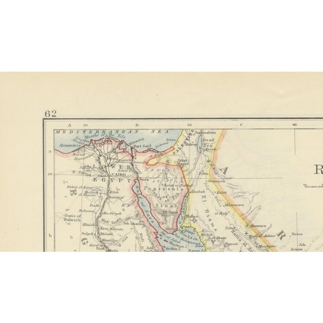 Late 19th Century Red Sea Map by W. & A.K. Johnston, 1895 For Sale - Image 5 of 11