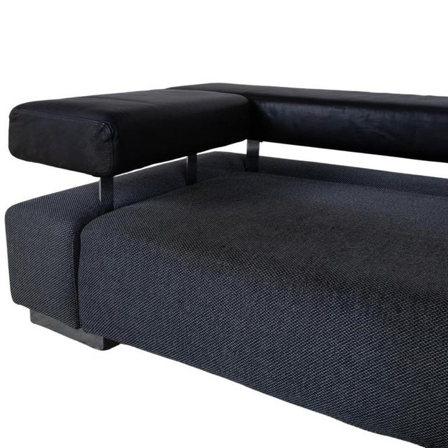 Sunrise Fabric Leather Corner Sofa with Manual Function from Brühl For Sale - Image 6 of 16