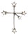 1990s Mikimoto Estate Akoya Pearl Cross Brooch Sterling Silver 4 mm For Sale