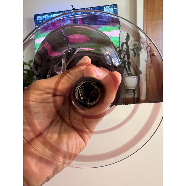 Amethyst Vintage Hand Blown Glass Italian Murano Style Candy Dish For Sale - Image 8 of 9