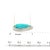 Metal Persian Turquoise Diamond Halo Pendant With Chain 14k WG Certified For Sale - Image 7 of 8