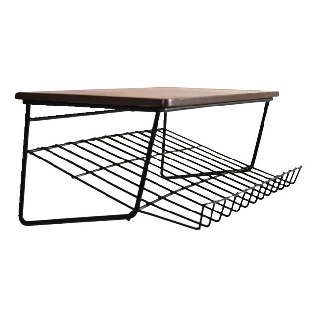 Vintage Teak Bedside Table or Hanging Console Table For Sale