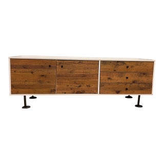 White West Elm Media Cabinet, Attributed For Sale