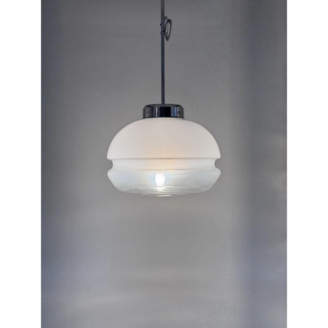 Modern Space Age Murano Glass Pendant Lamp, Italy, 1970s For Sale - Image 3 of 8