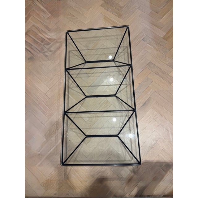 Mid-Century Modern 1990s Alanda Steel and Glass Coffee Table For Sale - Image 3 of 4