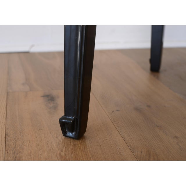 Black Vintage 1960s Vietnamese Black Lacquer & Mother of Pearl Side Tables - A Pair For Sale - Image 8 of 17