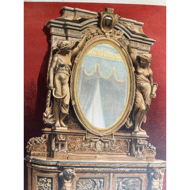 Illustration Antique Victorian Chromolithograph "A Sideboard" by J. Lamb, Manchester, Plate 243, England, C. 1870 For Sale - Image 3 of 6