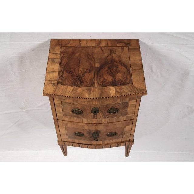 Small Antique Baroque Louis XVI Chest of Drawers in Walnut, 1780 For Sale - Image 16 of 18
