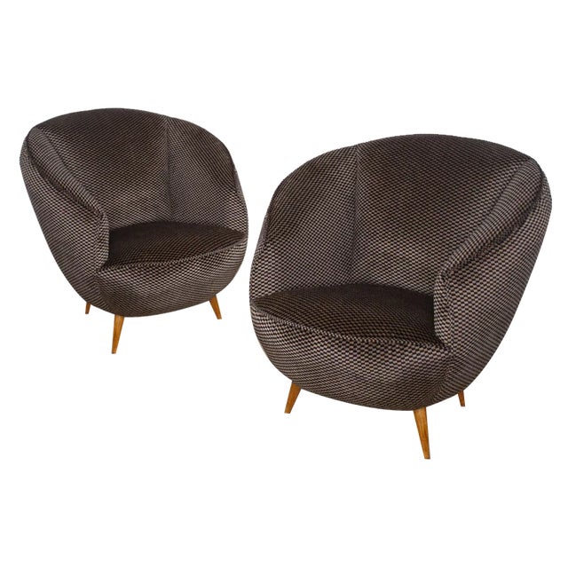 Set of Armchairs attributed to Gio Ponti, 1950s For Sale