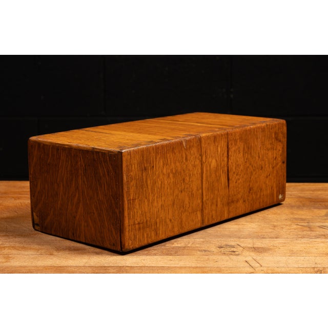 1940s Vintage Oak Desktop Card Catalog For Sale - Image 5 of 7