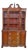 Mid Century Sheraton Style Mahogany Bow Front China Curio Display Cabinet 82" For Sale