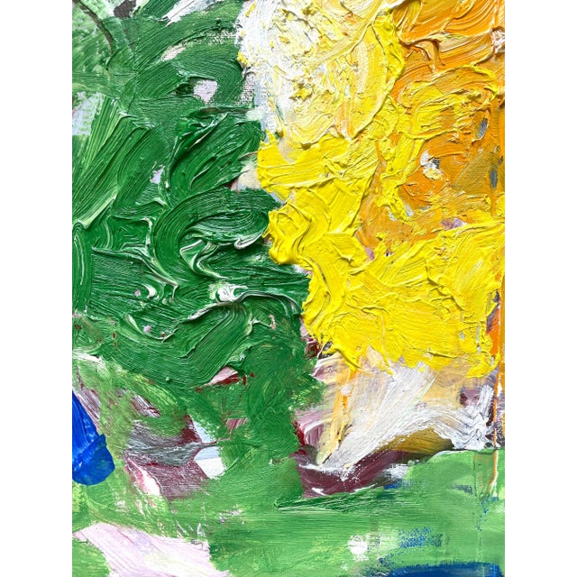 Matthew Izzo Framed Abstract Painting, “East Hampton Picnic” - Oil Paint on Canvas (2023) For Sale - Image 4 of 8
