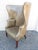 Antique English George LLL Leather Wingback Armchair For Sale - Image 10 of 18