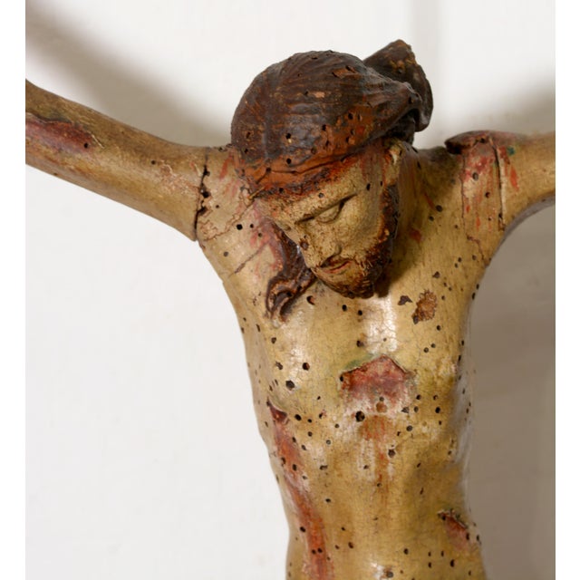 Italian Artist, Corpus Christi Sculpture, 1800s, Polychrome Wood For Sale - Image 6 of 16