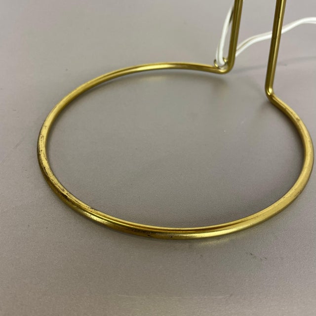 Brass & Fabric Table Light in the style of Kalmar, Austria, 1960s For Sale - Image 14 of 18