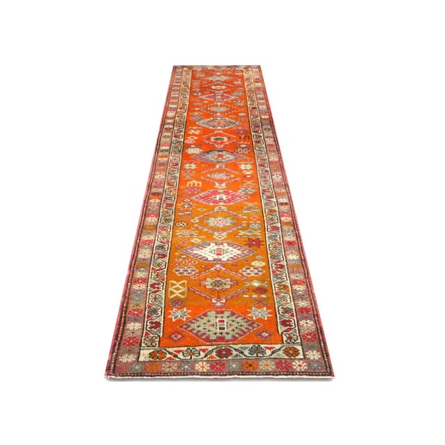 1960s Turkish Oushak Runner For Sale In Los Angeles - Image 6 of 7