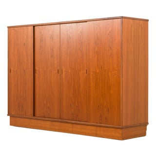 Mid-Century Danish Teak Wardrobe, 1960s For Sale