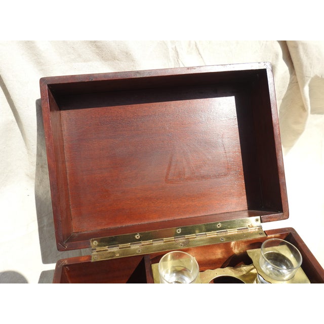 Mid-Century Mahogany Tantalus Set- 6 Pieces For Sale - Image 4 of 11