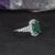 3Ct Dazzling Emerald Ring With Earth Mined Diamonds: Solid 14k Gold, Oval 11x9mm, Size 6.75 For Sale In Columbus - Image 6 of 8