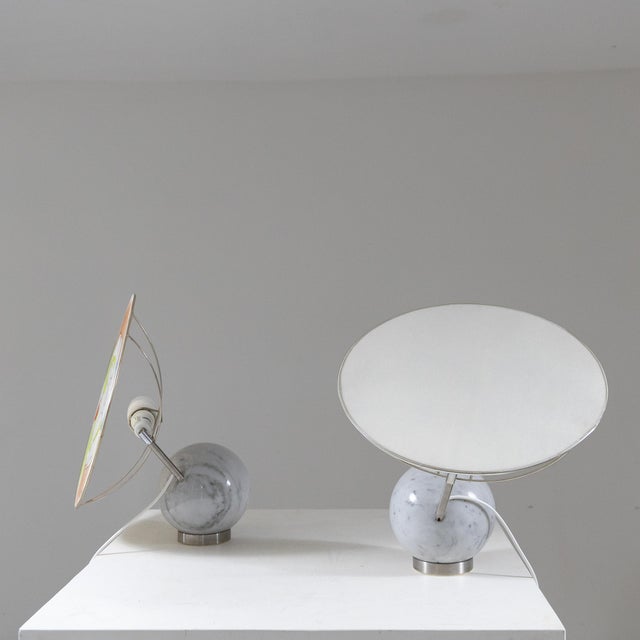 Table Lamps with Marble Base, 1970s, Set of 2 For Sale - Image 10 of 15