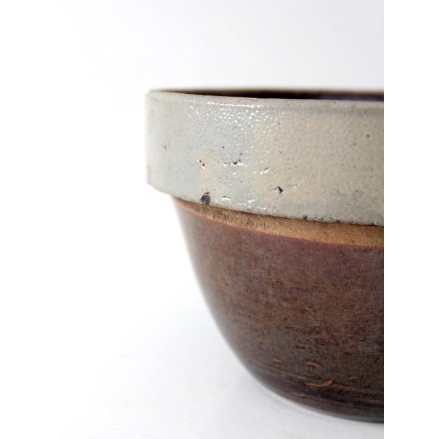 Antique American Stoneware Mixing Bowl For Sale - Image 9 of 15