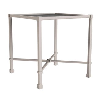 Brown Jordan Venetian 18" Square Occasional Table, Dove frame For Sale
