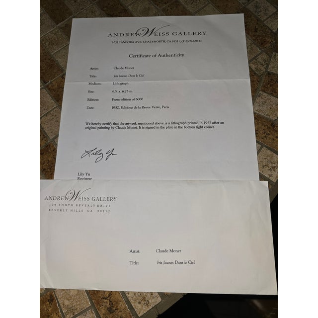 Early 19th Century Monet Lithograph in Gold Frame For Sale - Image 11 of 11