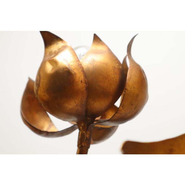 Hollywood Regency Floral Floor Lamp attributed to Hans Kögel For Sale - Image 6 of 14