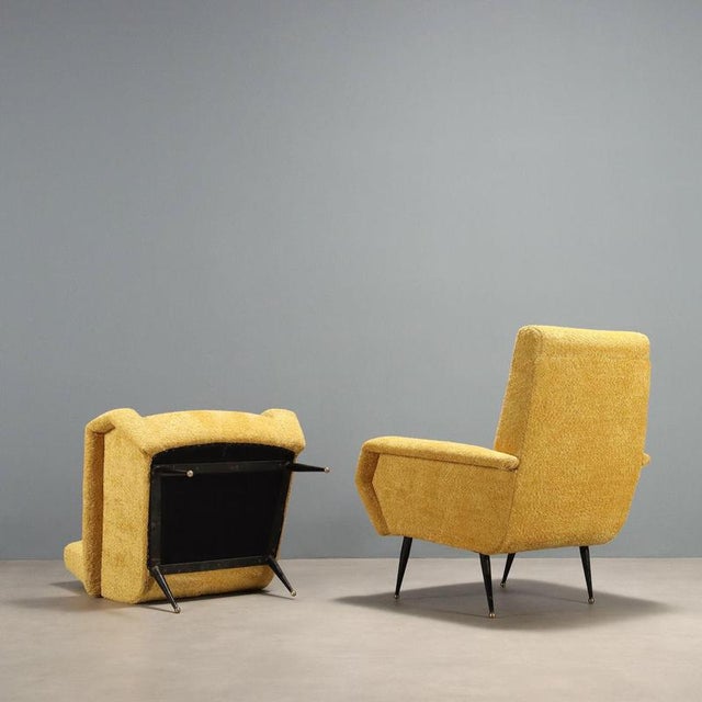 Yellow Vintage Armchairs, 1960s, Set of 2 For Sale - Image 8 of 9