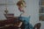 Late 20th Century Woman at the Piano" – Print of Original Oil on Canvas For Sale - Image 4 of 6