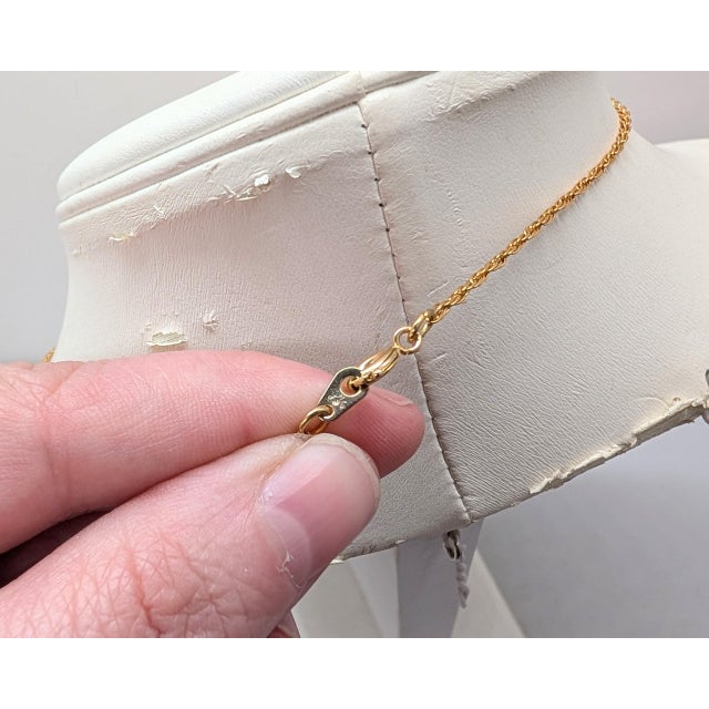 Gold Vintage 1964 Signed Napier Goldtone & Faux-Pearl Orchid Pendant Necklace For Sale - Image 8 of 11