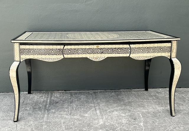 Vintage Moroccan Inlay Writing Desk - Detail view