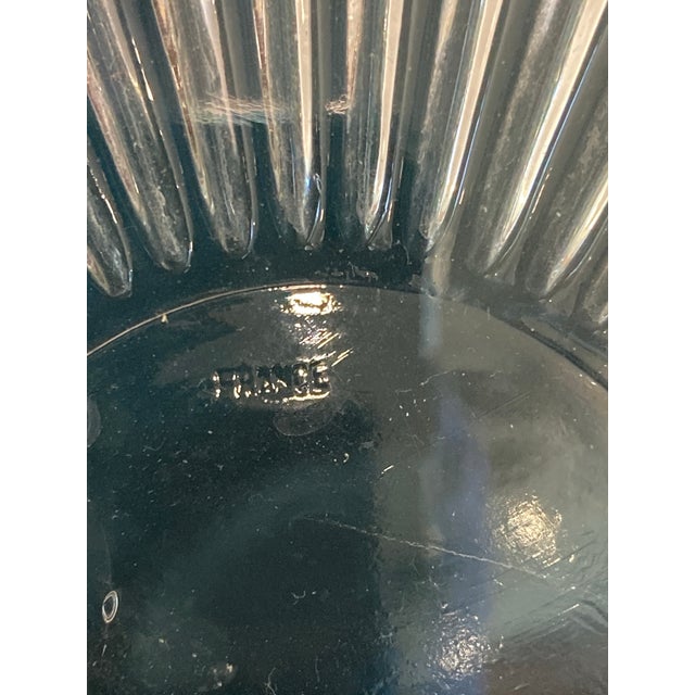 Metal Vintage French Cut Glass Bowl With Silver Rim For Sale - Image 7 of 7