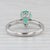 Modern 0.65ct Emerald Pear Solitaire Ring 14k White Gold Size 5 Engagement For Sale - Image 3 of 8