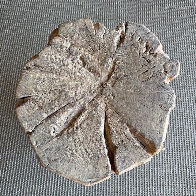 Wood Vintage Elm Wood Chop Block Table For Sale - Image 7 of 8