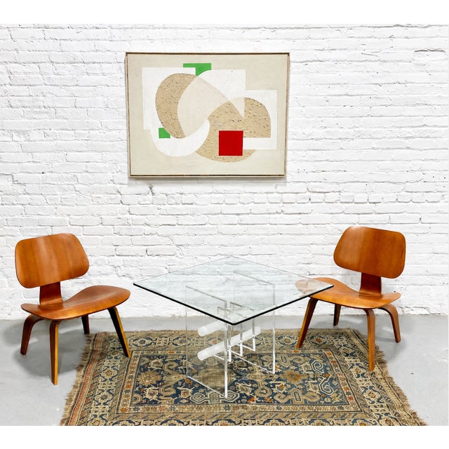 Mid Century Modern Lucite & Glass Coffee | Side Table, C. 1970s For Sale - Image 9 of 13