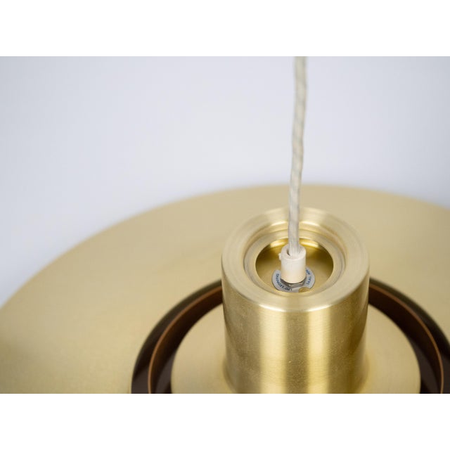 Gold Vintage Danish P376 Pendant Lamps by Fabricius Kastholm for Nordisk Solar, 1964, Set of 2 For Sale - Image 8 of 16