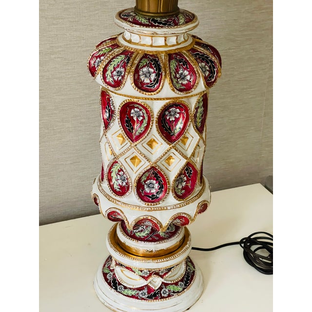 Impressive Late 19th Century Cantagalli for Artaldt Hand Painted Daliso Lustro Majolica Lamp Italy For Sale In Miami - Image 6 of 10